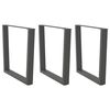 vidaXL Noge za blagovaonski stol V-oblika 3 kom antracit 90 x (72-73,3) cm čelik