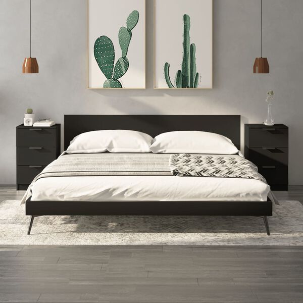 vidaXL Noćni ormarići 2 kom crni 40 x 36 x 65 cm