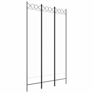 vidaXL Sobna pregrada s 3 panela bijela 120 x 200 cm od tkanine