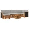 vidaXL Set vanjskih sofa 8 kom. Prirodna i svjetlosiva