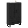 vidaXL Highboard Crni hrast 69,5 x 31 x 115 cm Konstruirano drvo