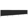 vidaXL Vjetrobran s 5 panela od tkanine 600 x 120 cm crni