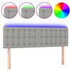 vidaXL LED uzglavlje svjetlosivo 144 x 5 x 78/88 cm od tkanine