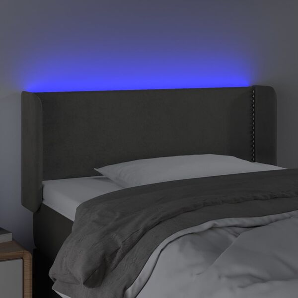 vidaXL LED uzglavlje tamnosivo 103x16x78/88 cm bar&scaron;unasto