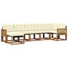 vidaXL Set vanjskih sofa 7 kom. Prirodna i krem