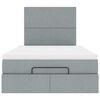 vidaXL Otomanski krevet s madracem svjetlosivi 120x190 cm tkanine