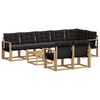 vidaXL Set vanjskih sofa 9 kom. Bijela i crna