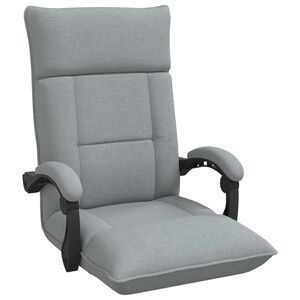 vidaXL Podesivi podni naslonjač Svjetlosiva Tkanina