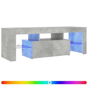 vidaXL TV ormarić s LED svjetlima siva boja betona 120 x 35 x 40 cm