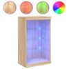 vidaXL Komoda s LED svjetlima boja hrasta sonome 60,5x37x100 cm