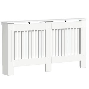 vidaXL Pokrivač radijatora Bijela visokog sjaja 152 x 19 x 81,5 cm