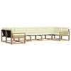 vidaXL Set vanjskih sofa 7 kom. 7-sjedala Bijela i krem
