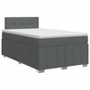 vidaXL Boxspring krevet s madracem Tamnosiva 120 x 190 cm Tkanina