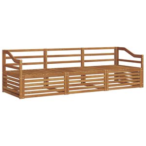 vidaXL Set vanjskih sofa 3 kom. Prirodna Čvrsto drvo akacije