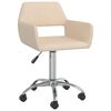 vidaXL Okretna uredska stolica od tkanine krem