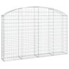 vidaXL Gabionska ko&scaron;ara s lukom 200x30x120/140 cm pocinčano željezo