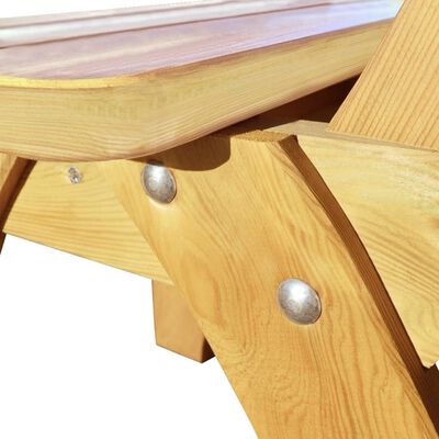 vidaXL Pivski stol s 2 klupe od impregnirane borovine