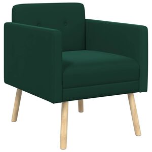 vidaXL ukrasna fotelja Tamnozelena Bar&scaron;un