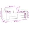 vidaXL Sofa Bež 180 x 77 x 82 cm Platnasta tkanina