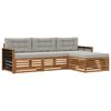 vidaXL Set vanjskih sofa 4 kom. Prirodna i svjetlosiva