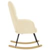 vidaXL Stolica za ljuljanje od tkanine krem
