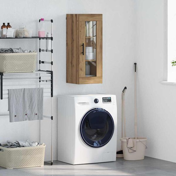 vidaXL Zidni ormarić Umjetnički hrast 34,5 x 34 x 90 cm