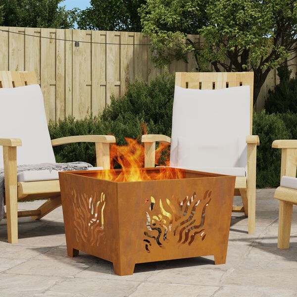 vidaXL Kamin Smeđa 60 x 60 x 40 cm Čelik