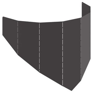 vidaXL Ograda oko Travnjaka 100 x 45 cm Čelik Crna