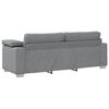 vidaXL Sofa 3 pcs Svijetlo siva 219 x 80 x 82 cm Platnasta tkanina