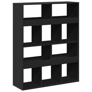 vidaXL Sobna pregrada crna 100 x 33 x 125,5 cm konstruirano drvo