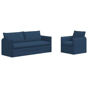 vidaXL Set sofe 2 kom. Plava Tkanina