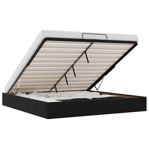 vidaXL Otomanski okvir kreveta bez madraca crni 160x200 cm bar&scaron;unasti