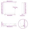 vidaXL Noge za blagovaonski stol V-oblik 3 kom Bijele 80 x (72-73,3) cm Čelik