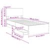 vidaXL Krevetna konstrukcija Sonoma hrast 90 x 190 cm Inženjersko Drvo