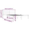 vidaXL Okvir za krevet od masivne borovine 140 x 200 cm crni