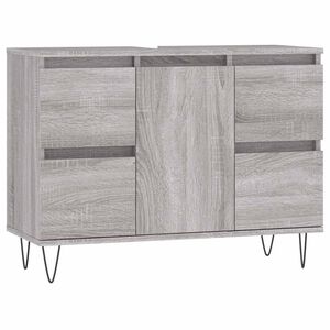 vidaXL Kupaonski ormarić siva boja hrasta 80 x 33 x 60 cm drveni