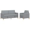 vidaXL Set sofe s pohranom 2 pcs Svjetlosiva Poliester