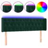 vidaXL LED uzglavlje tamnozeleno 163x16x78/88 cm bar&scaron;unasto