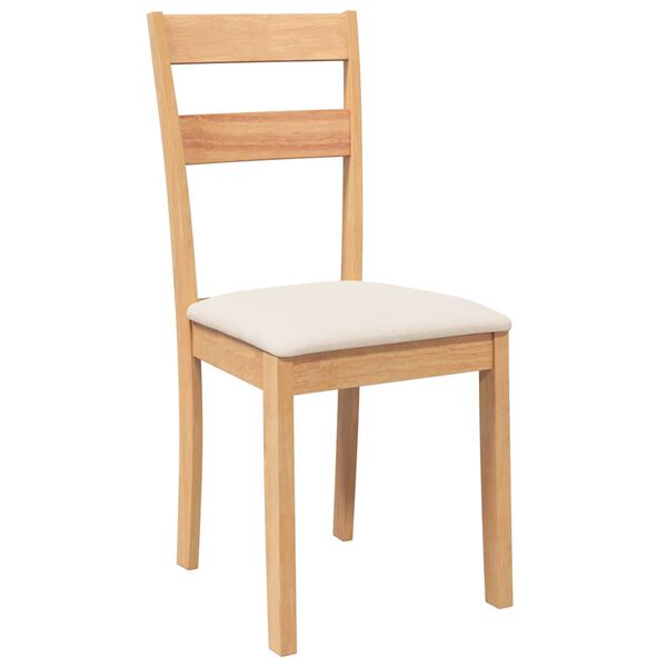 vidaXL Blagovaonske stolice s jastucima 2 kom prirodna guma od punog