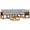 vidaXL Set vanjskih sofa 6 kom. Prirodna i svjetlosiva