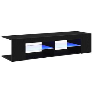 vidaXL TV ormar 135 x 39 x 30 cm Crni hrast Konstruirano drvo