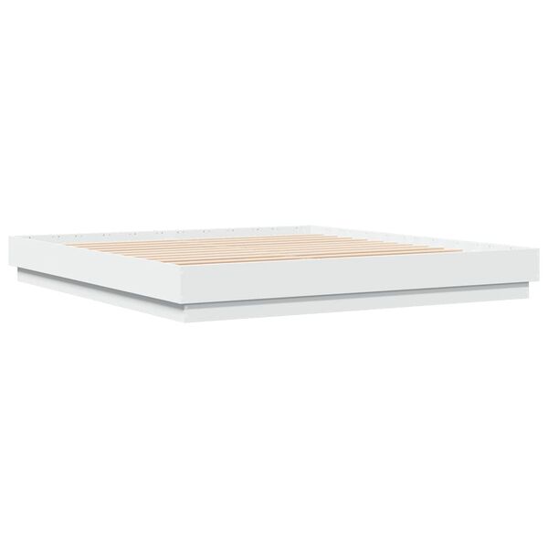 vidaXL Okvir za krevet bijeli 200 x 200 cm od konstruiranog drva