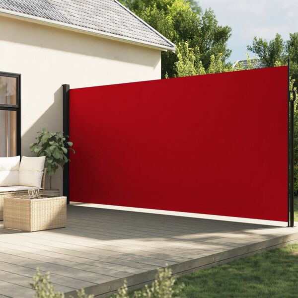 vidaXL Bočna tenda na uvlačenje crvena 220 x 300 cm