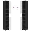vidaXL Kupaonski ormar Crna 30,5 x 30 x 195 cm Konstruirano drvo