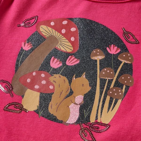 Dječja majica dugih rukava jarkoružičasta 128