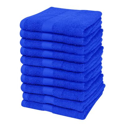 vidaXL Set pamučnih kupaonskih ručnika 10 kom 500 gsm 30x50cm kraljevski plavi