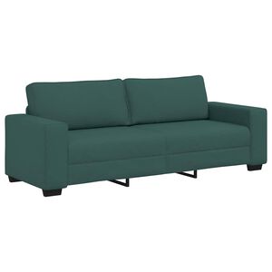 vidaXL Trosjed Tamnozelena 220x77x82 cm Tkanina