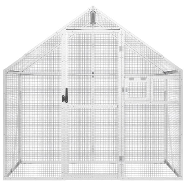 vidaXL Kavez za ptice srebrni 179 x 100 x 185 cm aluminijski