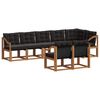 vidaXL Set vanjskih sofa s jastukom 8 pcs Prirodna i crna