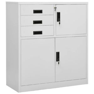 vidaXL Uredski ormarić svjetlosivi 90 x 40 x 102 cm čelični